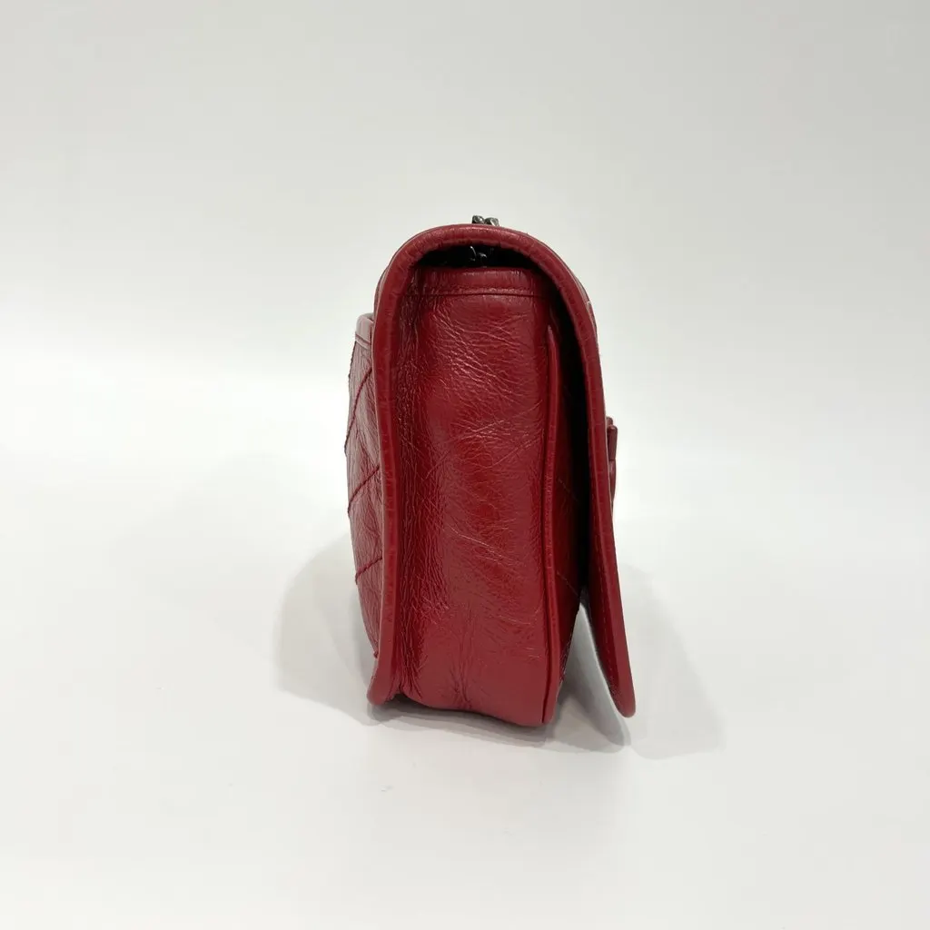 Saint Laurent Nikki Crinkle Vintage Chain Shoulder Bag 583103 Red Leather Good - Model View