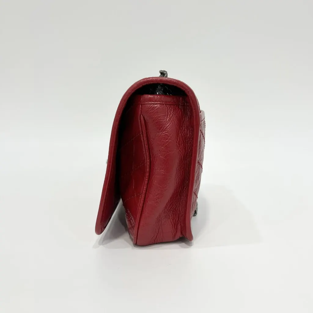 Saint Laurent Nikki Crinkle Vintage Chain Shoulder Bag 583103 Red Leather Good - Box View