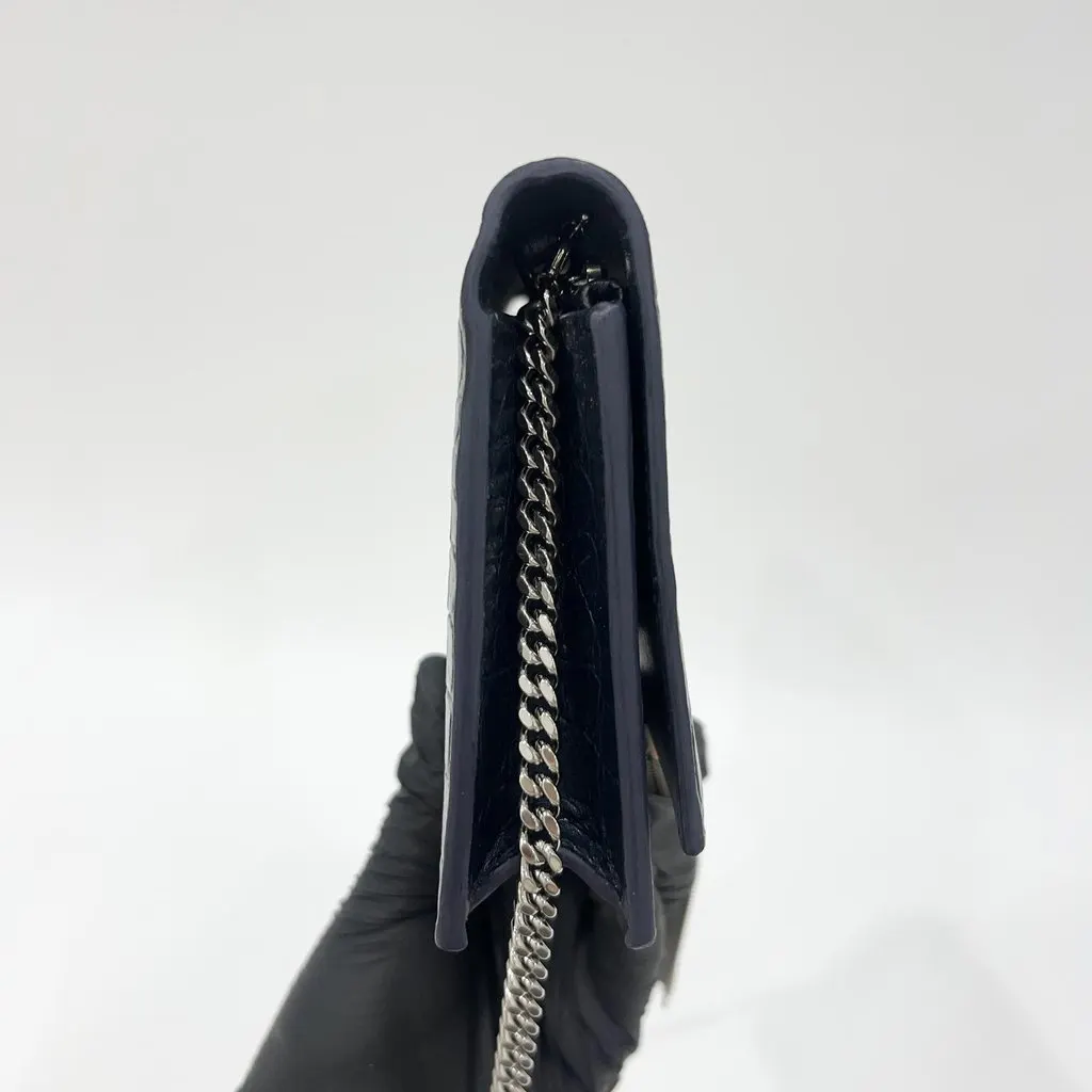 Saint Laurent WOC Tassel Kate Bag Navy Leather Very good - Inside View
