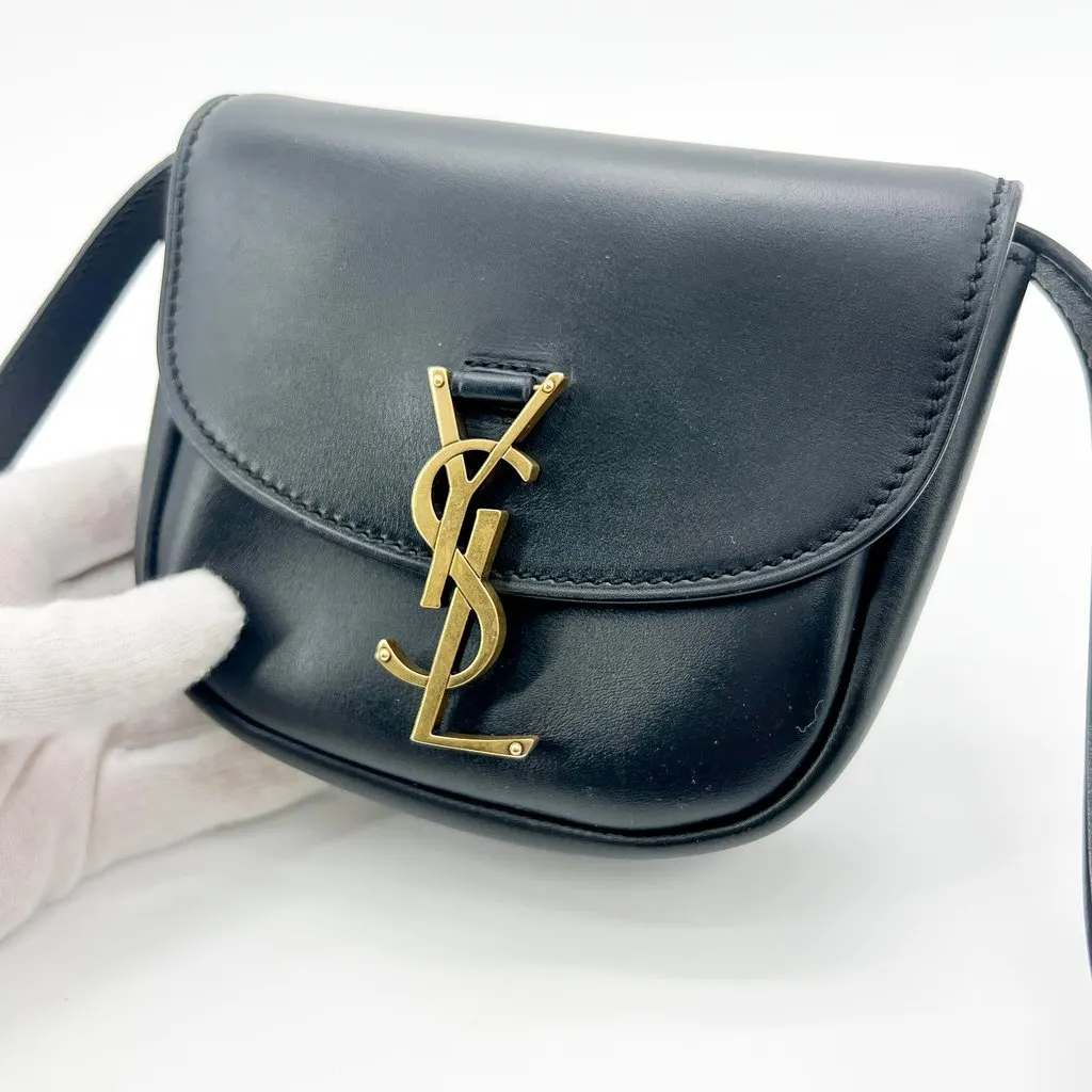 Saint Laurent Kaia Small Shoulder Bag Black MultiColor Leather Good - Model View