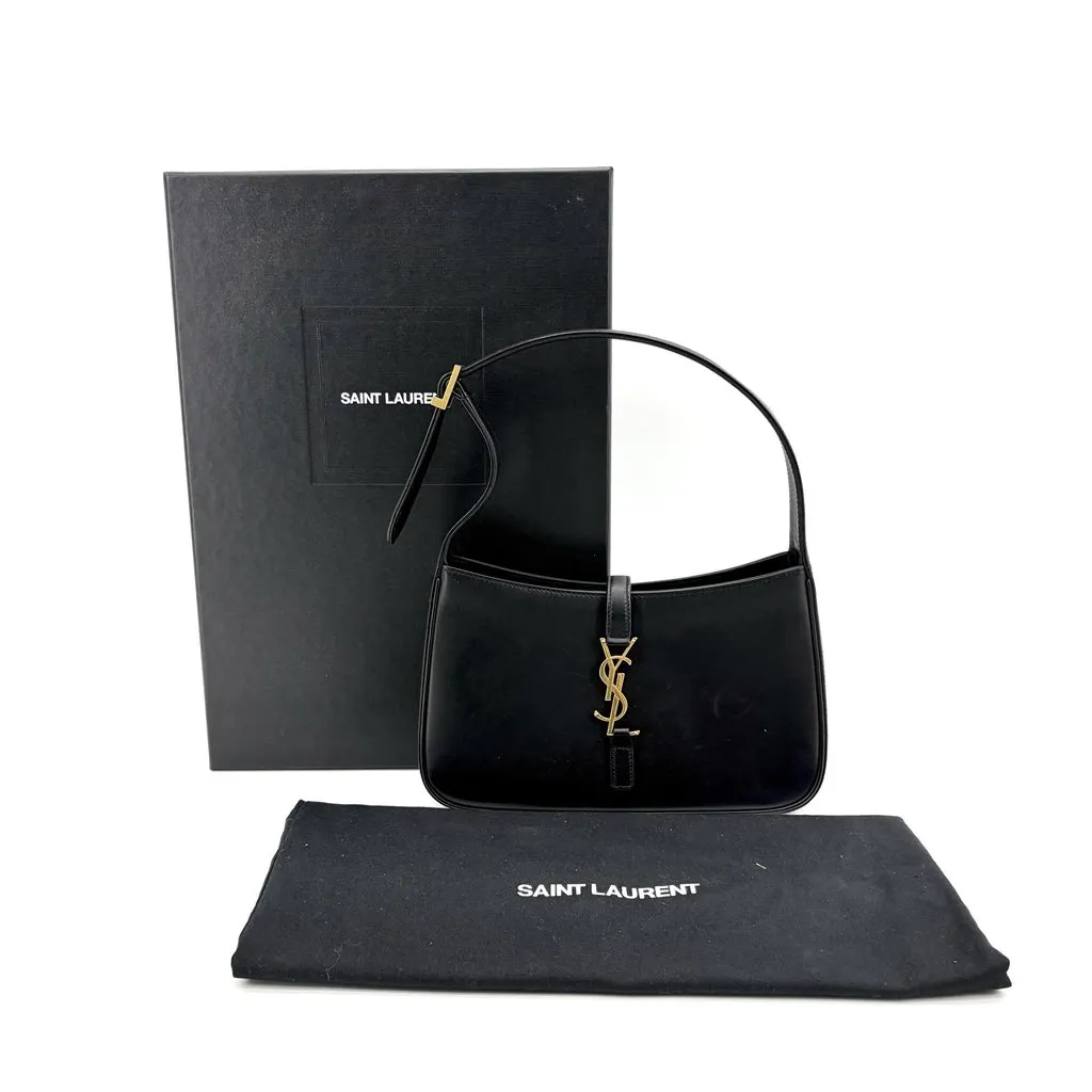 Saint Laurent Le 5 A 7 Hobo Bag Black Black Leather Very good - Back View