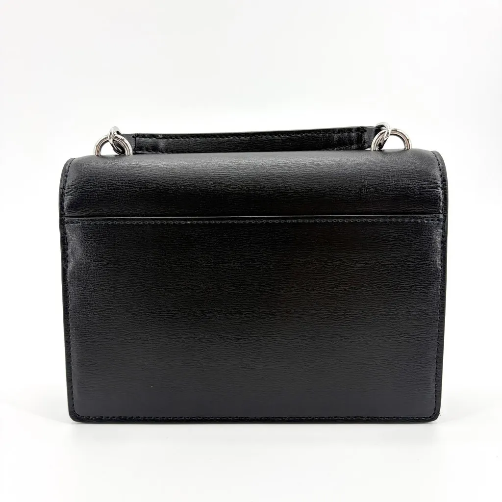 Saint Laurent Medium Sunset Top Handle Shoulder Bag Black Silver Hardware Black Leather Very good - Inside View