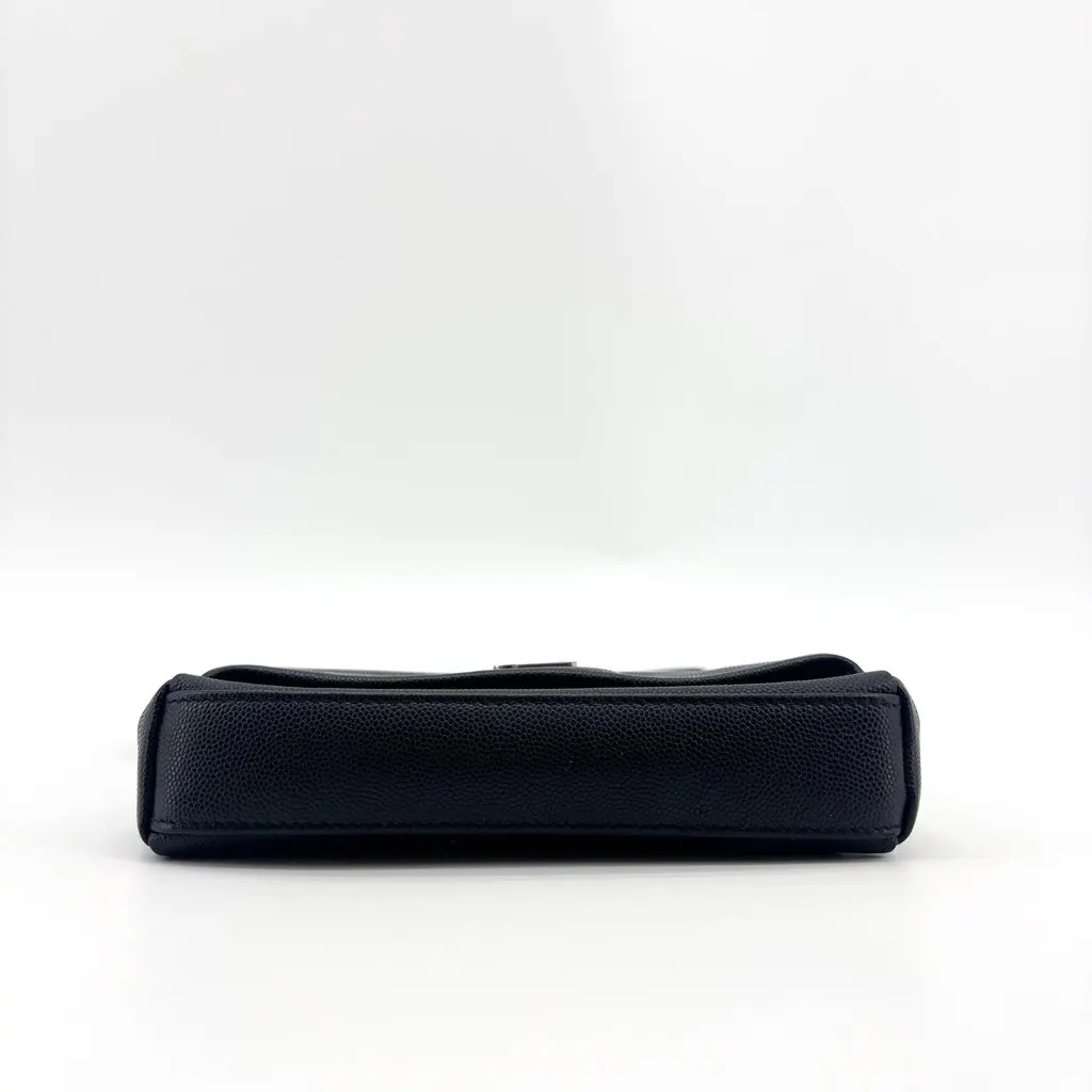 Saint Laurent Monogram Kate Supple Shoulder Bag Black Silver Black Leather Good - Box View