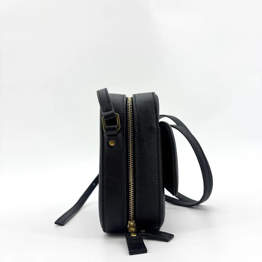 Saint Laurent Vicky Small Camera Bag Black Black Leather Very good - Model View