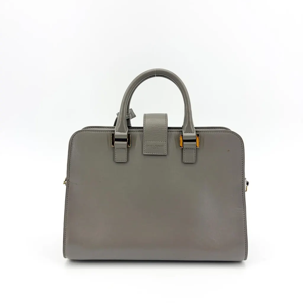 Saint Laurent Baby Monogram Cabas Bag Grey Gold MultiColor Leather Good - Inside View