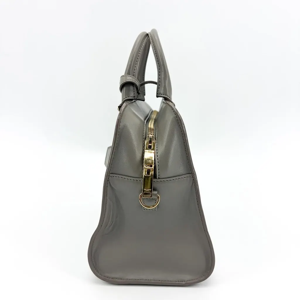 Saint Laurent Baby Monogram Cabas Bag Grey Gold MultiColor Leather Good - Model View