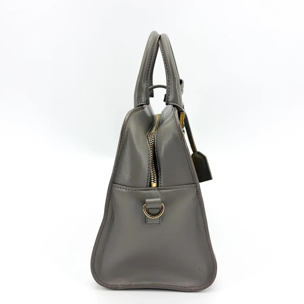Saint Laurent Baby Monogram Cabas Bag Grey Gold MultiColor Leather Good - Box View