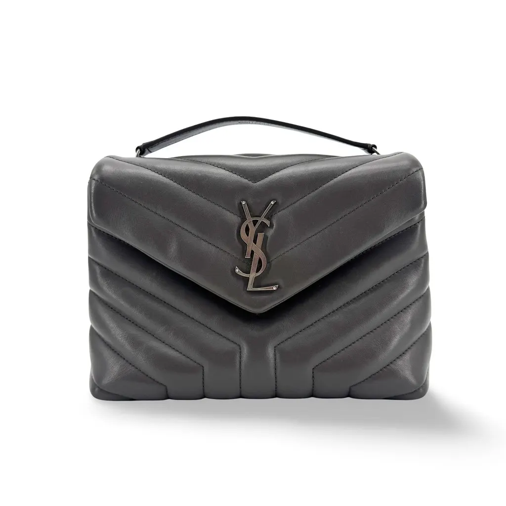 Saint Laurent Loulou Monogram Quilted Shoulder Bag MultiColor Leather Good - Front View