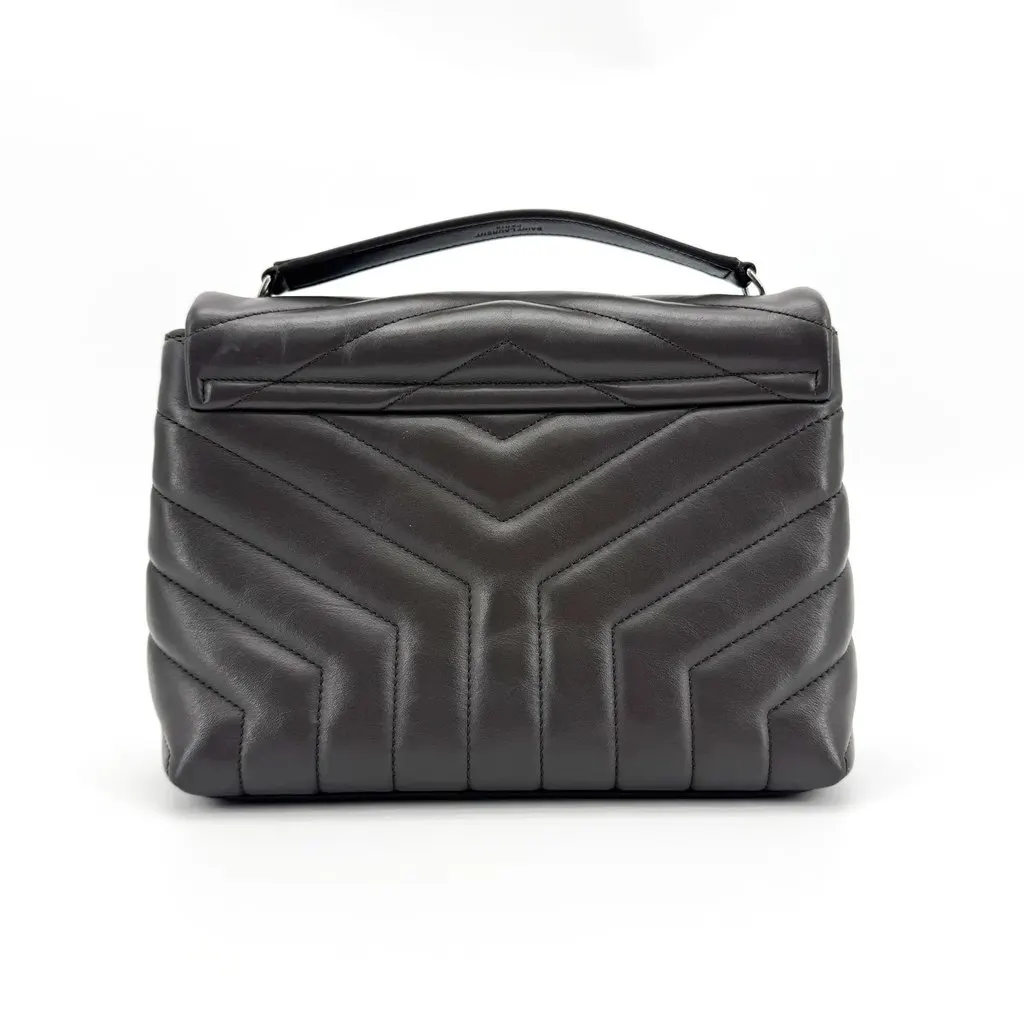 Saint Laurent Loulou Monogram Quilted Shoulder Bag MultiColor Leather Good - Back View