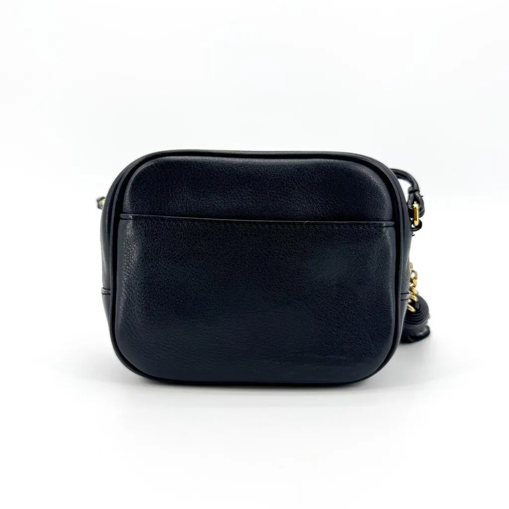 Saint Laurent Baby Lou Mini Camera Bag Smooth Leather Black Gold Black Leather Good - Back View