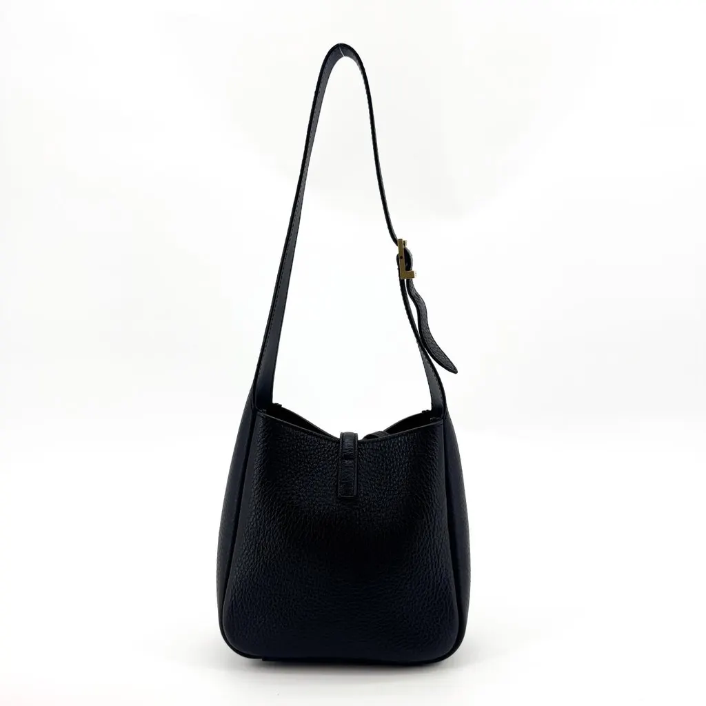 Saint Laurent Le 5 À 7 Mini Hobo Bag Grained Leather Black Gold Black Leather Very good - Inside View