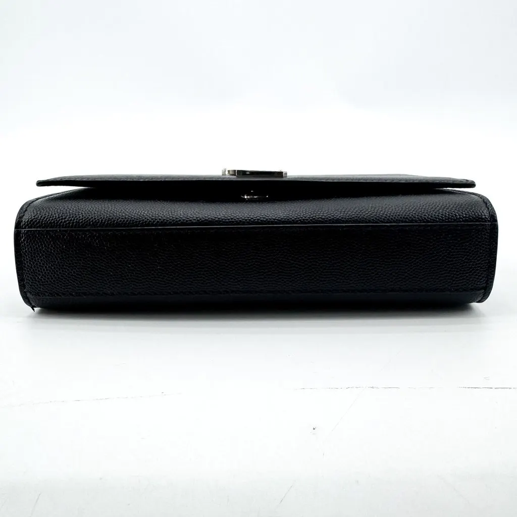 Saint Laurent Small Kate Shoulder Bag Black Silver Black Leather Very good - Box View