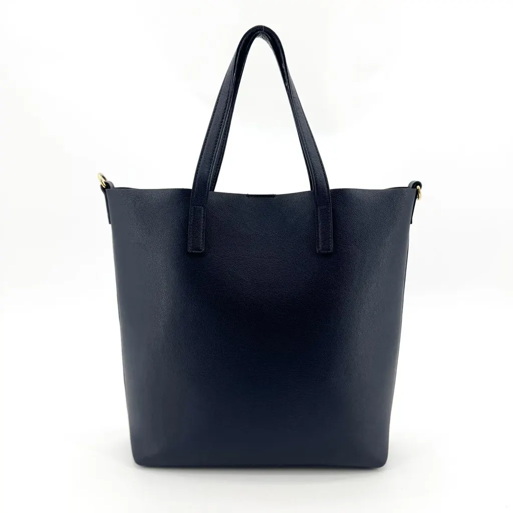 Saint Laurent Toy Shopping Toy Tote Bag Navy Navy Leather Good - Inside View