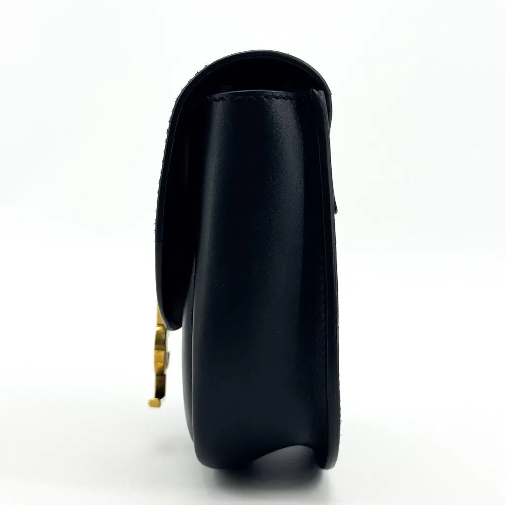 Saint Laurent Kaia Mini Crossbody Bag Black Gold Hardware Black Leather Very good - Model View