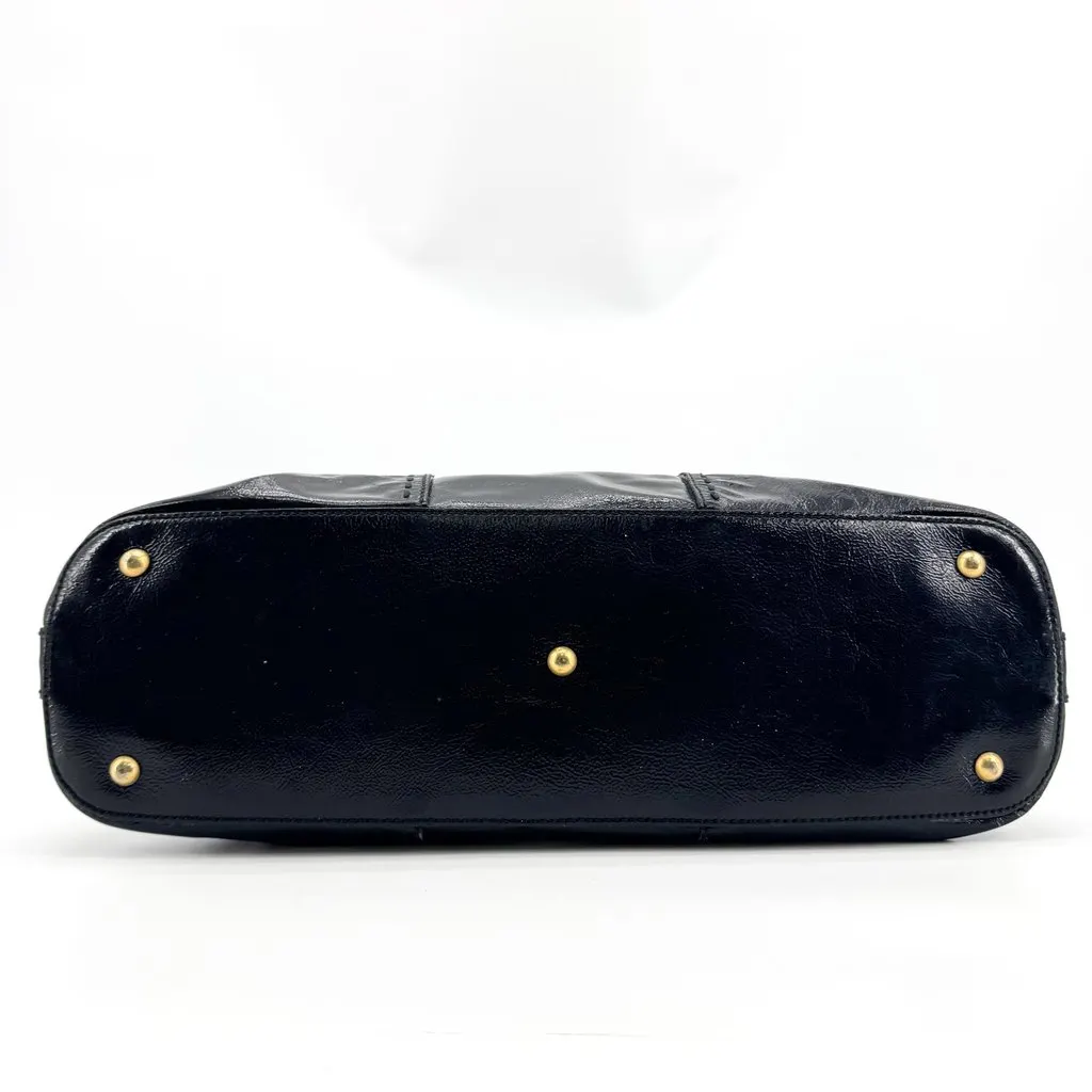 Saint Laurent Large Muse Bag Black Patent Leather Black Leather Good - Box View