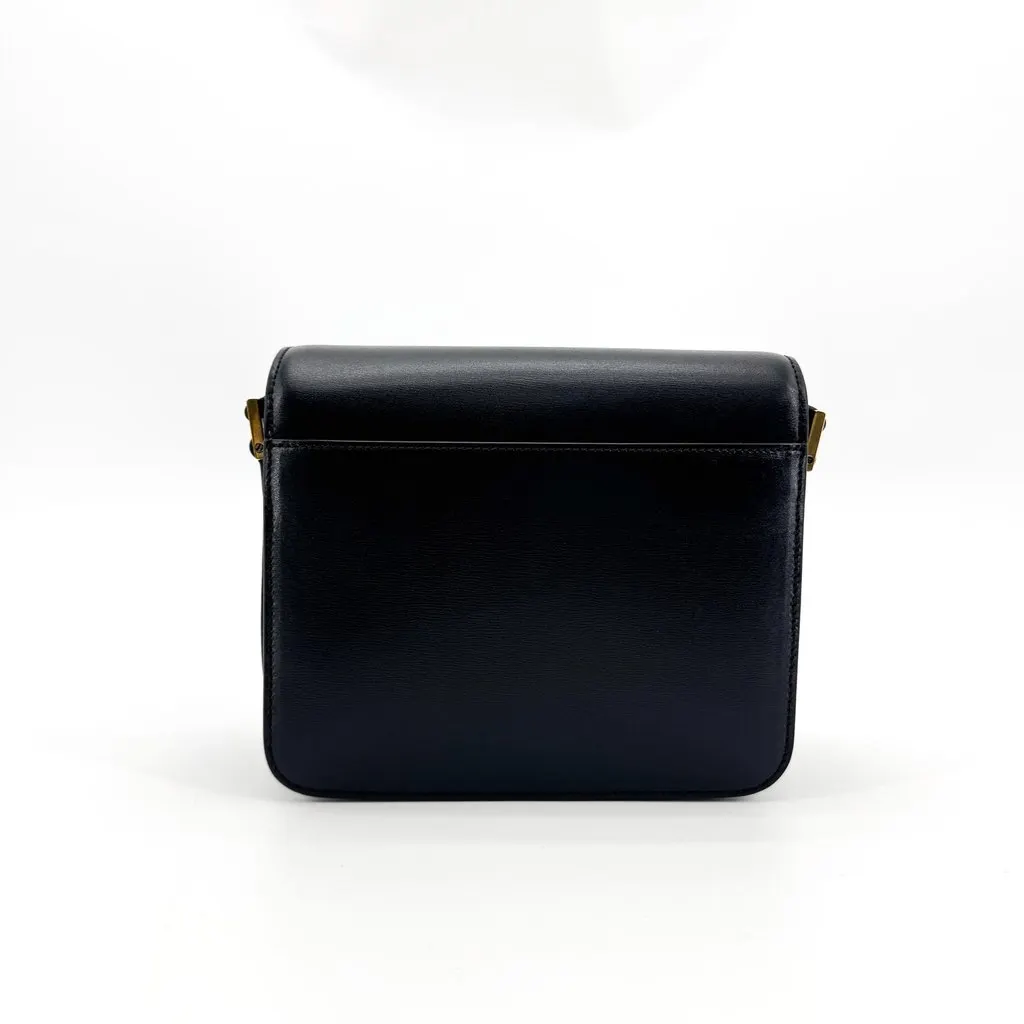 Saint Laurent June Box Shoulder Bag Black Black Leather Very good - Inside View