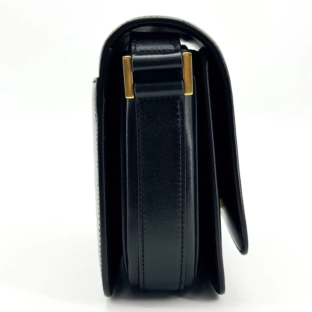 Saint Laurent June Box Shoulder Bag Black Black Leather Very good - Box View