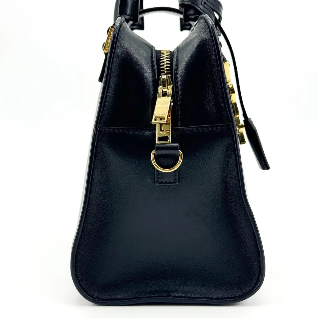 Saint Laurent Monogram Cabas Small Tote Bag Black Gold Hardware Black Leather Good - Box View