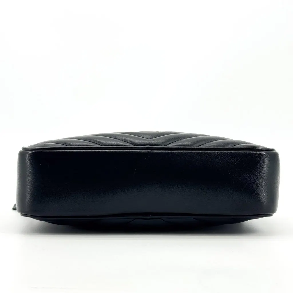 Saint Laurent Lou Camera Bag in Quilted Leather Black Black Leather Good - Box View