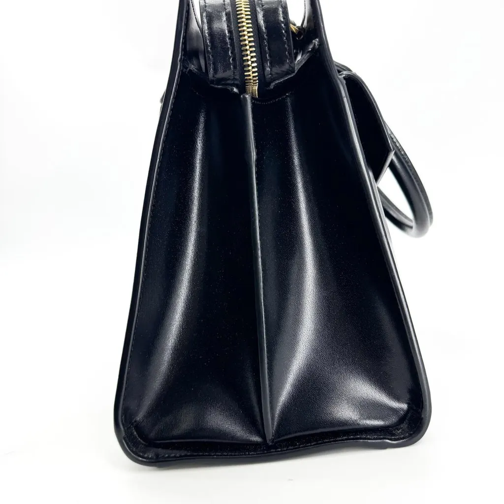 Saint Laurent Medium Uptown Tote Bag Black Black Leather Good - Box View