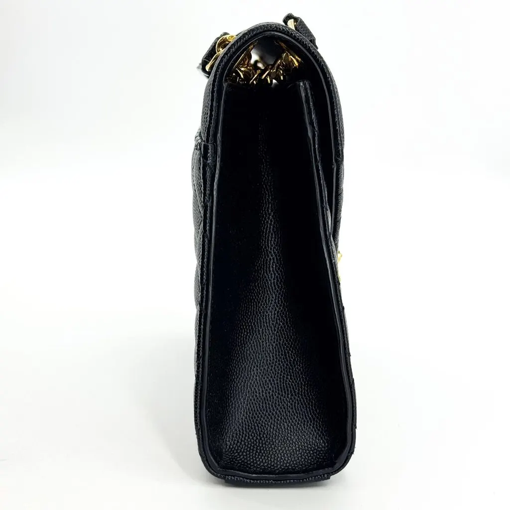 Saint Laurent Envelope Medium Shoulder Bag Black Gold Hardware Black Leather Very good - Box View