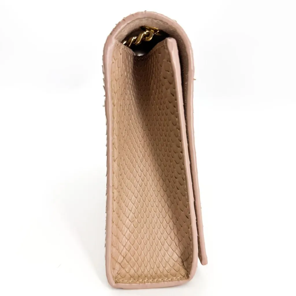 Saint Laurent Medium Kate Python Tassel Chain Shoulder Bag Beige Gold Hardware Beige Leather Good - Box View