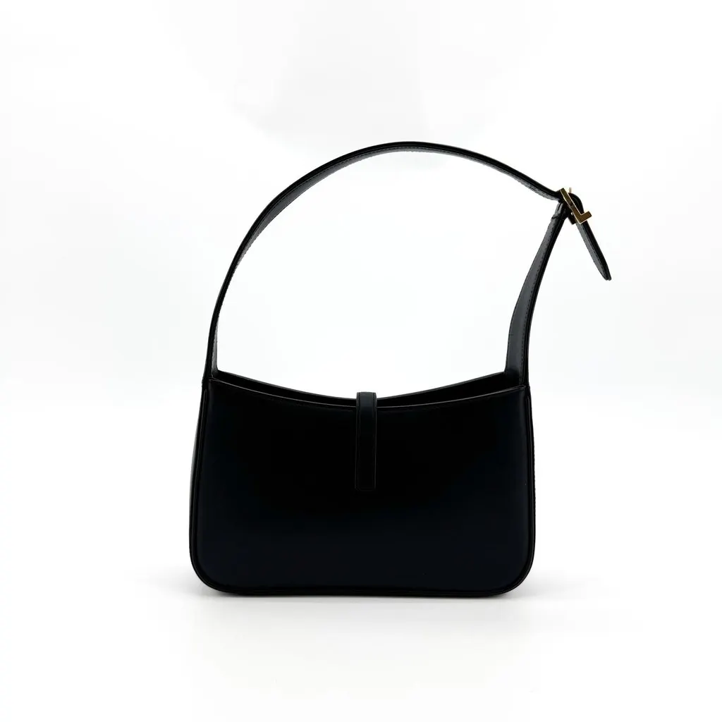 Saint Laurent Le 5 A 7 Hobo Bag in Smooth Leather Black Black Leather Good - Inside View