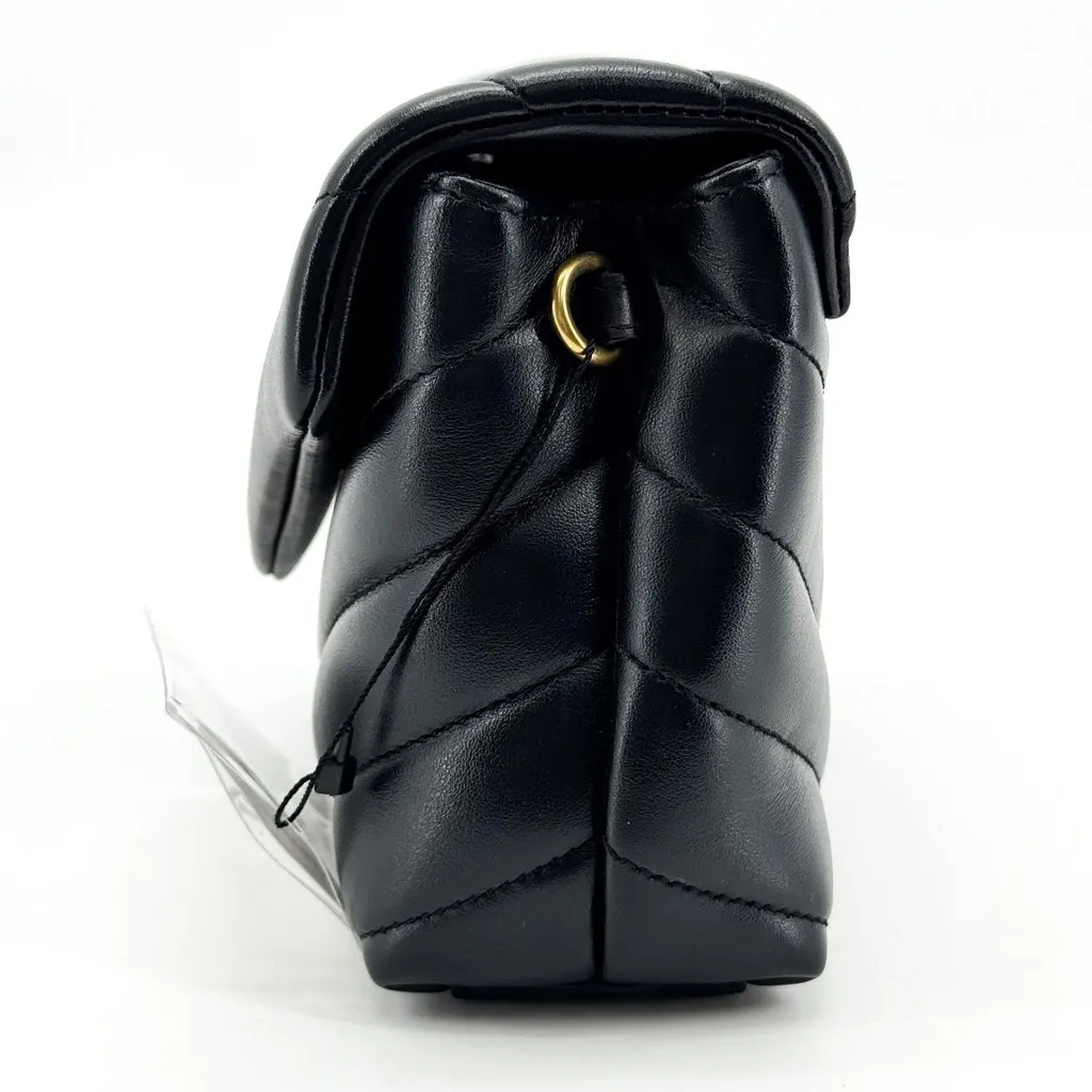 Saint Laurent Toy Loulou Shoulder Bag Black Black Leather Good - Model View