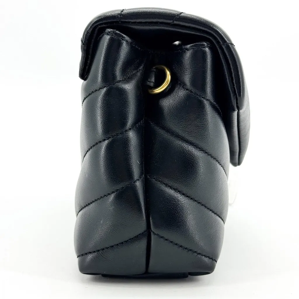 Saint Laurent Toy Loulou Shoulder Bag Black Black Leather Good - Box View