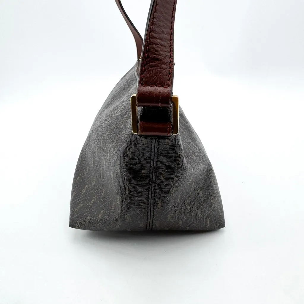 Saint Laurent Vintage YSL Monogram Mini Shoulder Bag Black Black Canvas Very good - Inside View