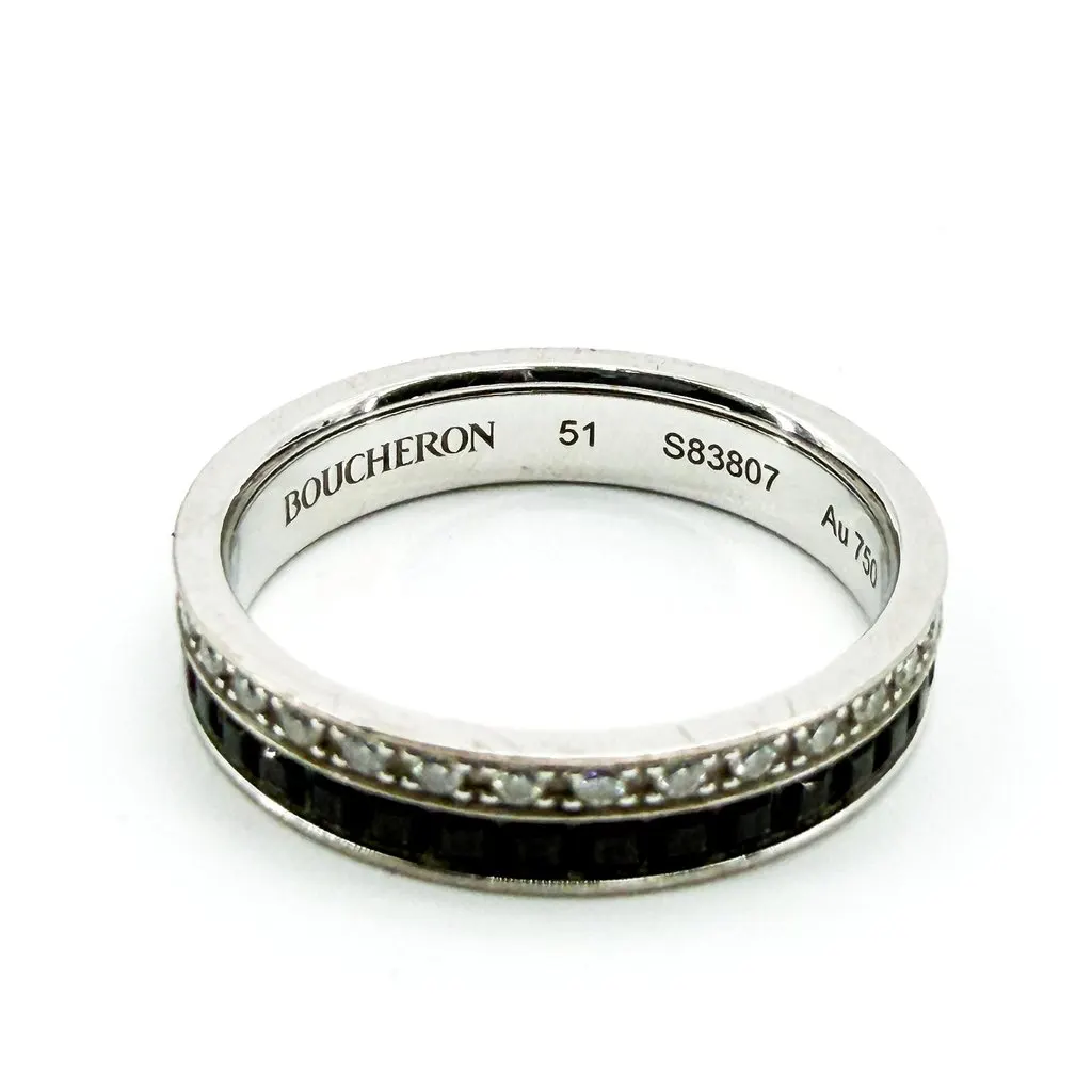 Boucheron Quattro Black Edition Wedding Band Ring MultiColor White Gold Very good - Model View