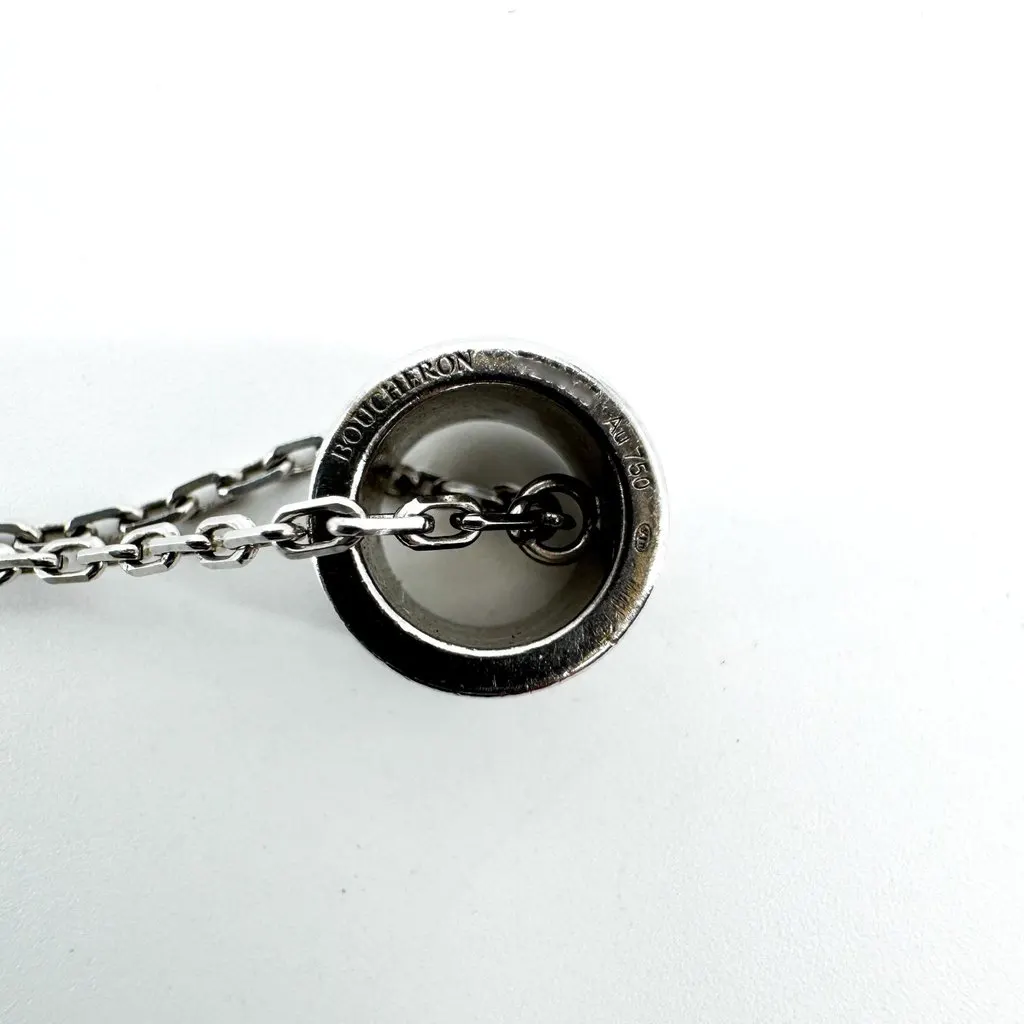 Boucheron Quatre White Edition Pendant White Gold Diamonds Ceramic Silver Very good - Box View