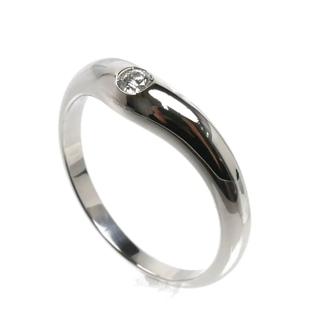 Bulgari Bulgari Pt950 Platinum Corona Ring with Diamonds, 4.0g, Women's MultiColor Platinum Good - Back View