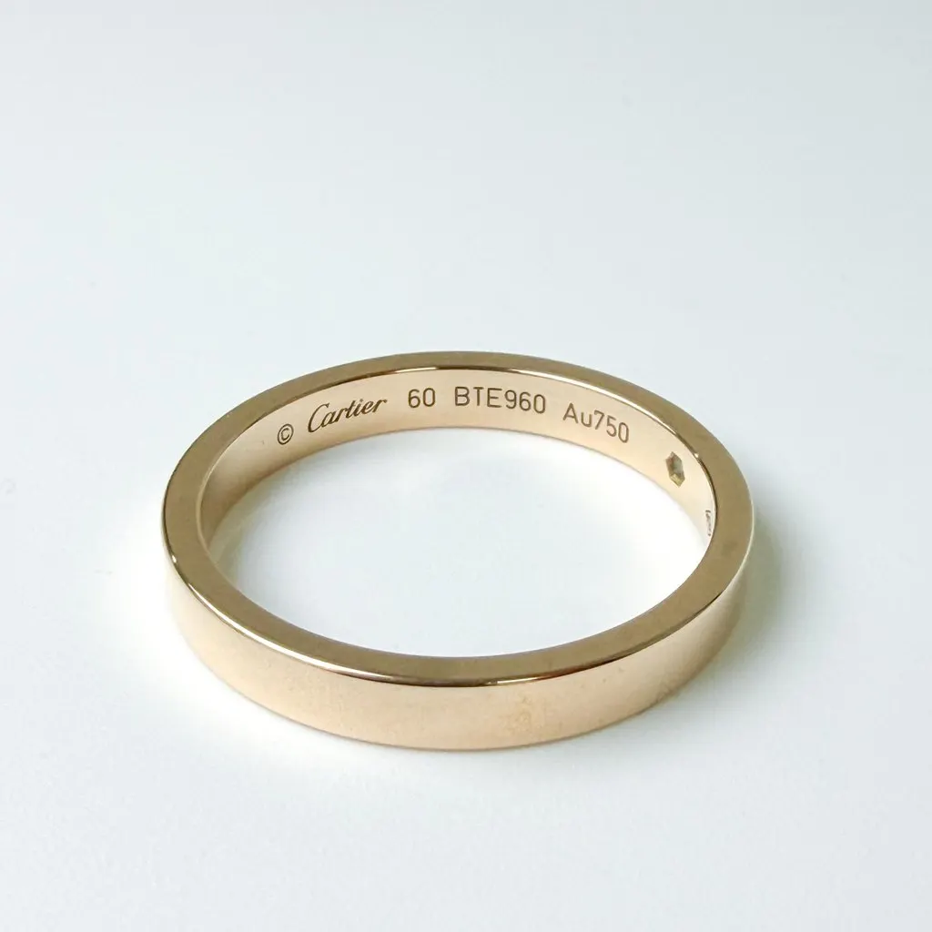 Cartier C de Cartier Wedding Band Pink Gold 1 Diamond Size 20 MultiColor Diamond Very good - Back View