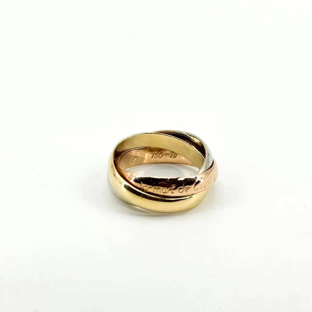 Cartier Must de Trinity Ring 18K Three Gold Size 49 Gold Very good - Inside View
