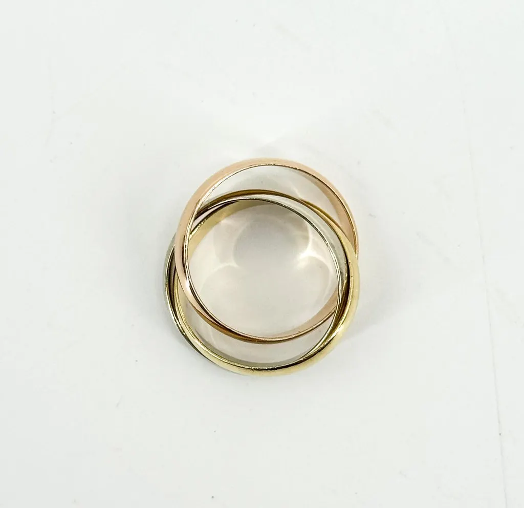 Cartier Must de Trinity Ring 18K Three Gold Size 49 Gold Very good - Box View