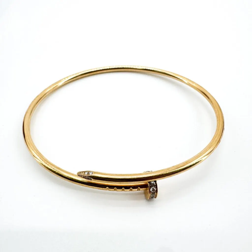 Cartier Juste un Clou Bracelet Small Model Yellow Gold Diamonds Gold Very good - Inside View