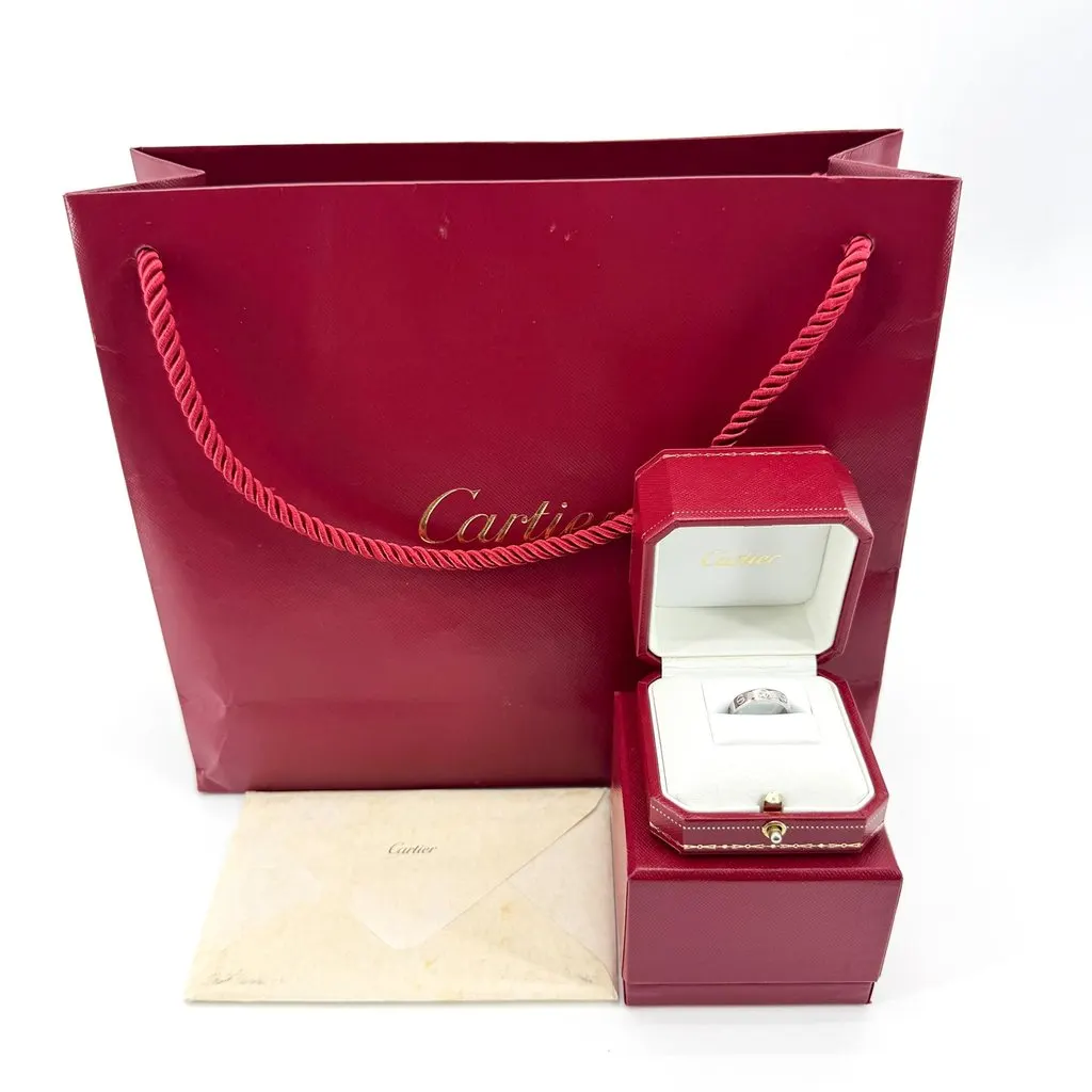 Cartier Love Ring 1 Diamond White Gold Silver Very good - Back View