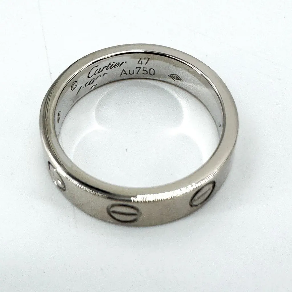 Cartier Love Ring 1 Diamond White Gold Silver Very good - Model View