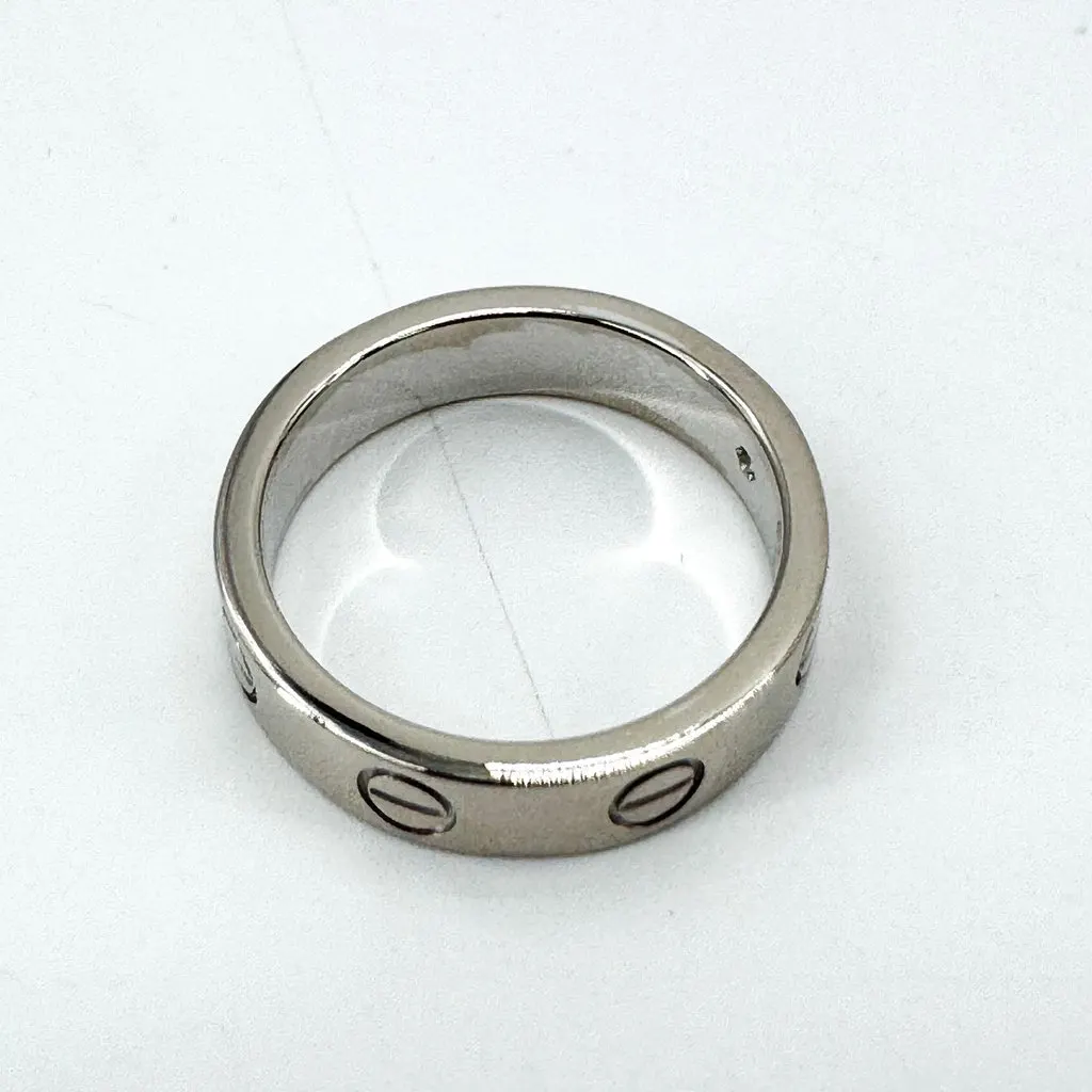 Cartier Love Ring 1 Diamond White Gold Silver Very good - Box View