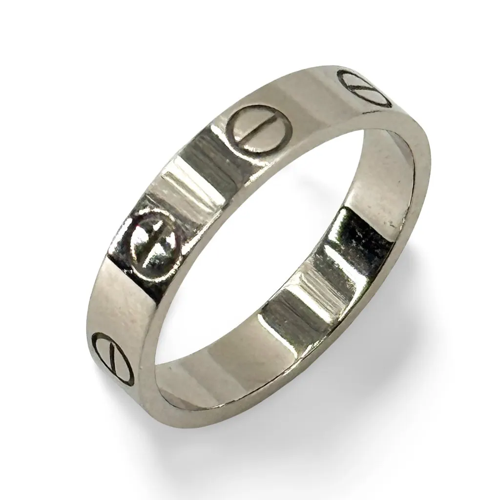 Cartier Love خاتم أبيض ذهبي