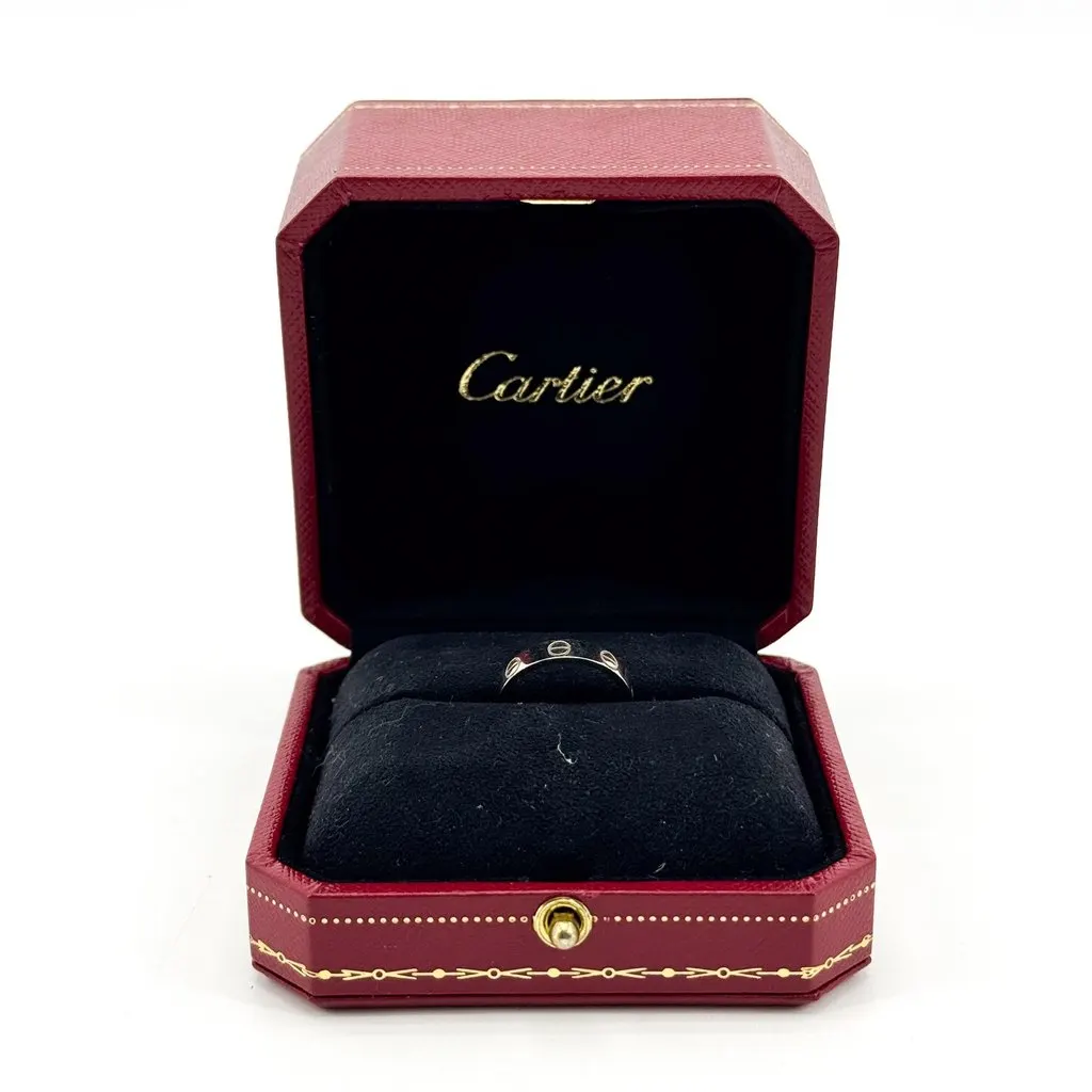 Cartier Love Ring White Gold Silver Very good - Inside View