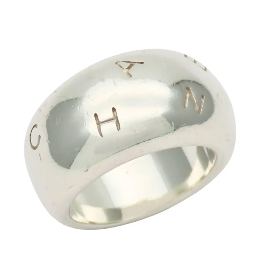 Chanel SV925 Silver Ring 17.6g Silver Silver Good - Front View