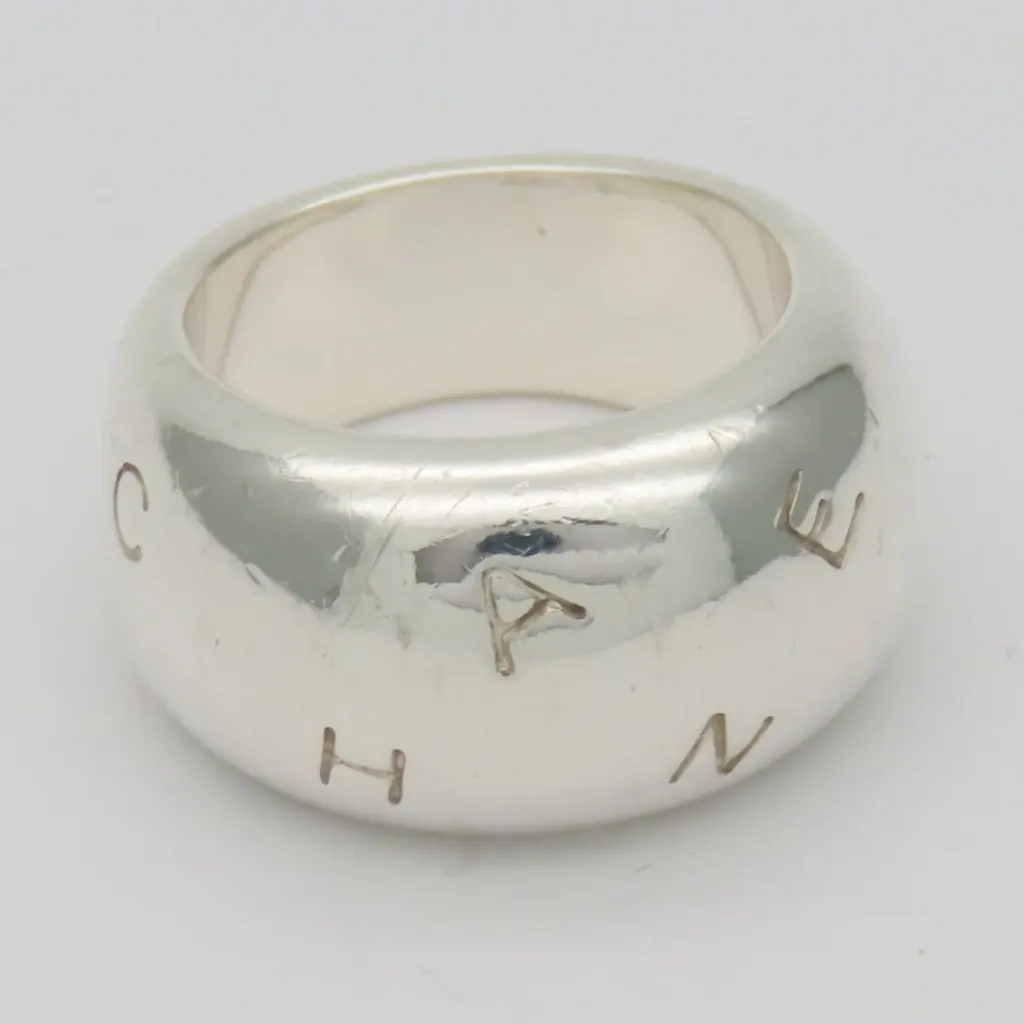 Chanel SV925 Silver Ring 17.6g Silver Silver Good - Back View
