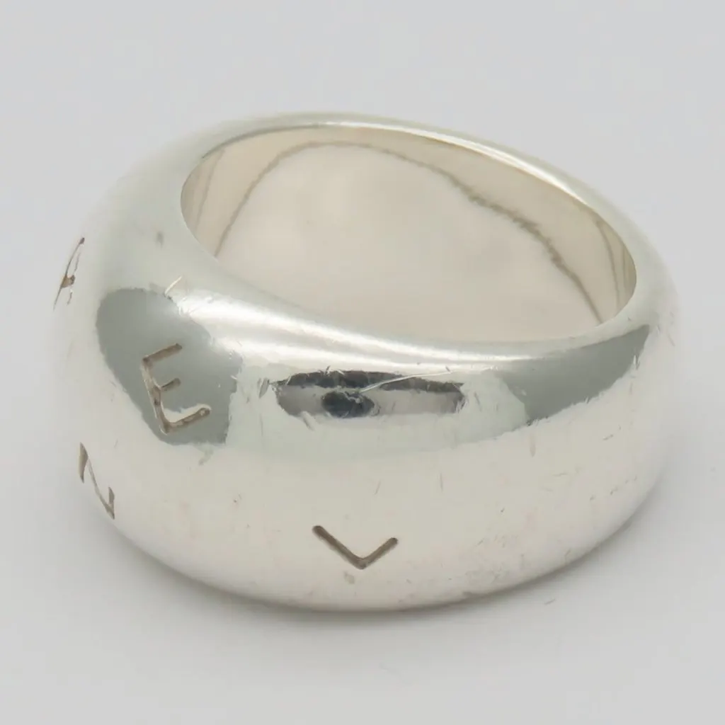 Chanel SV925 Silver Ring 17.6g Silver Silver Good - Inside View