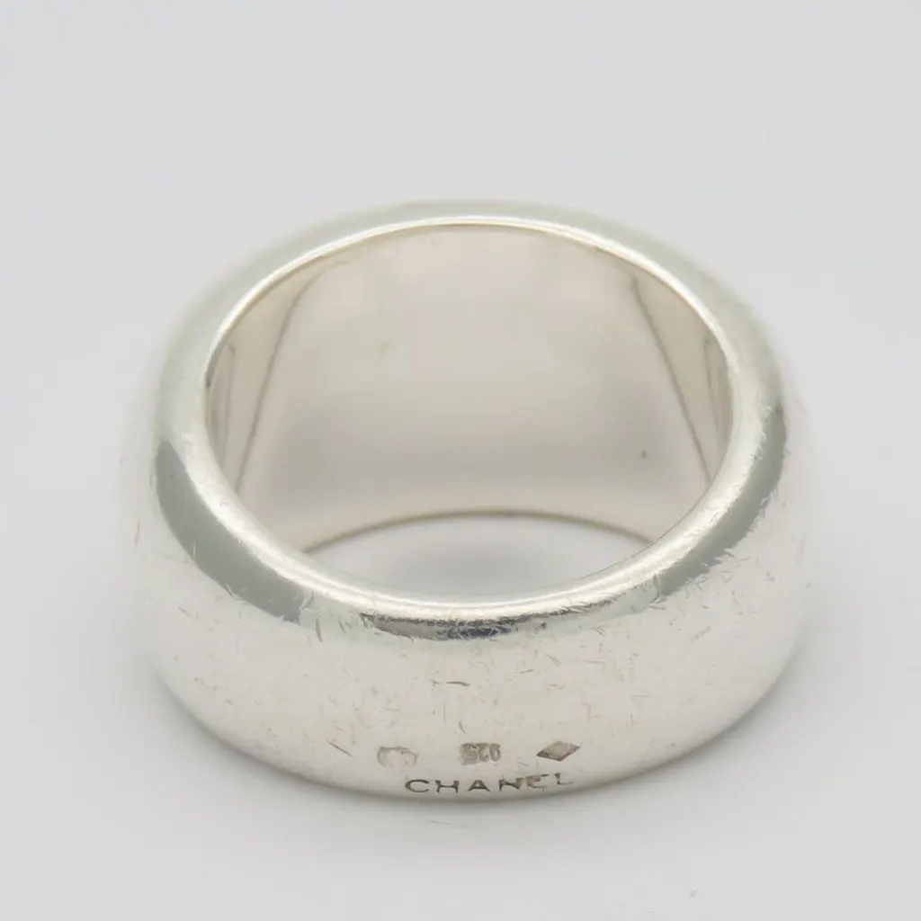 Chanel SV925 Silver Ring 17.6g Silver Silver Good - Box View