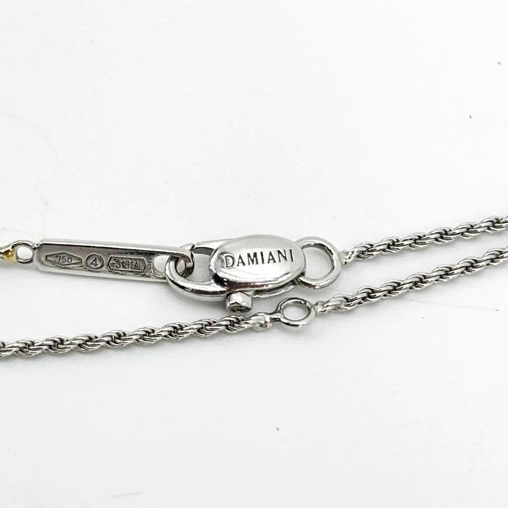 Damiani Belle Epoque Diamond Cross Necklace Medium White Gold Silver Very good - Box View