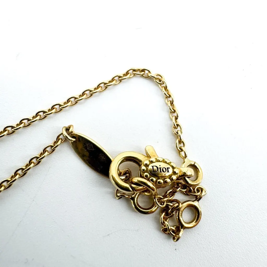 Dior Rose Celeste Necklace Yellow Gold Black Very good - Inside View