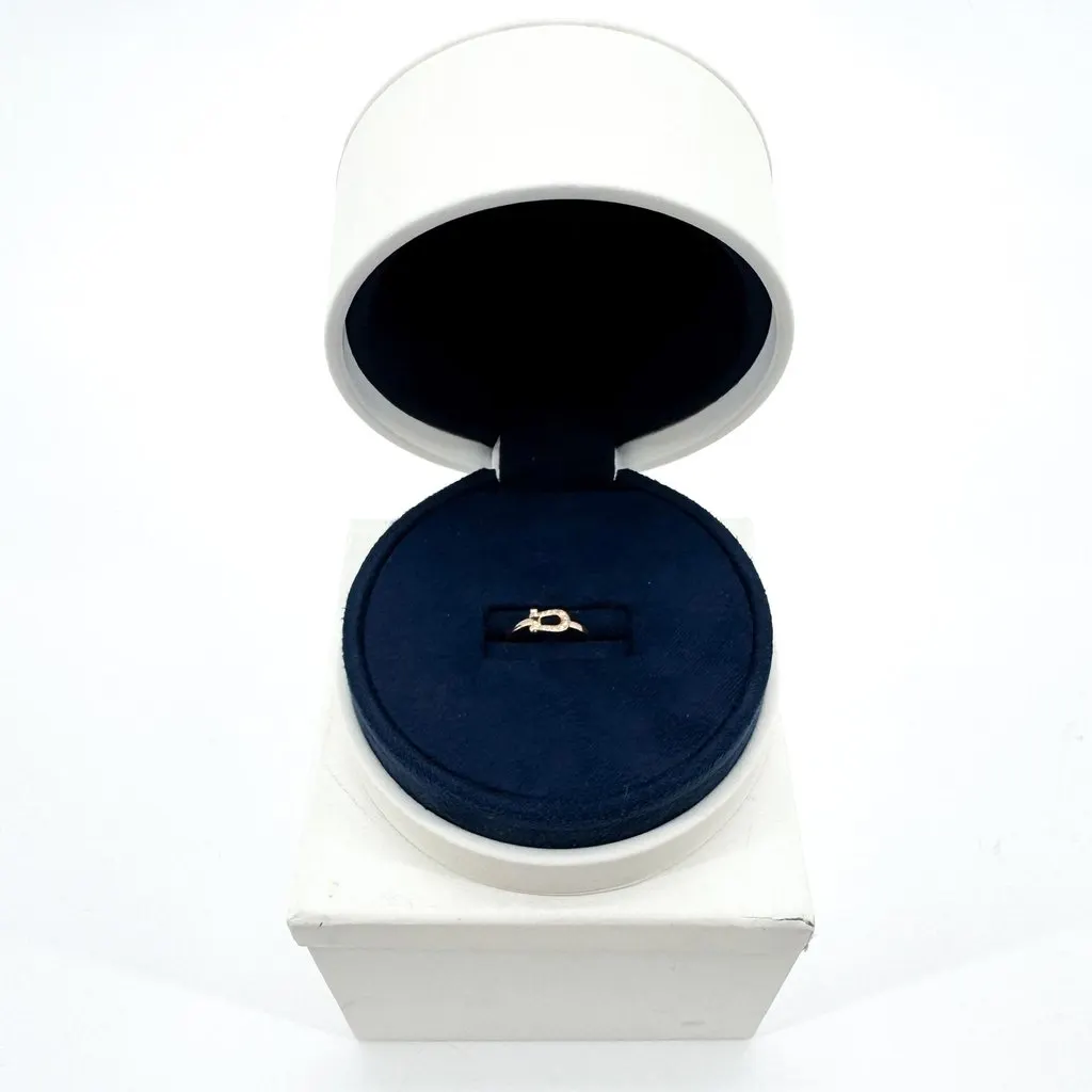Fred Force 10 Ring Medium Model 18K Pink Gold with Diamonds MultiColor Very good - Back View