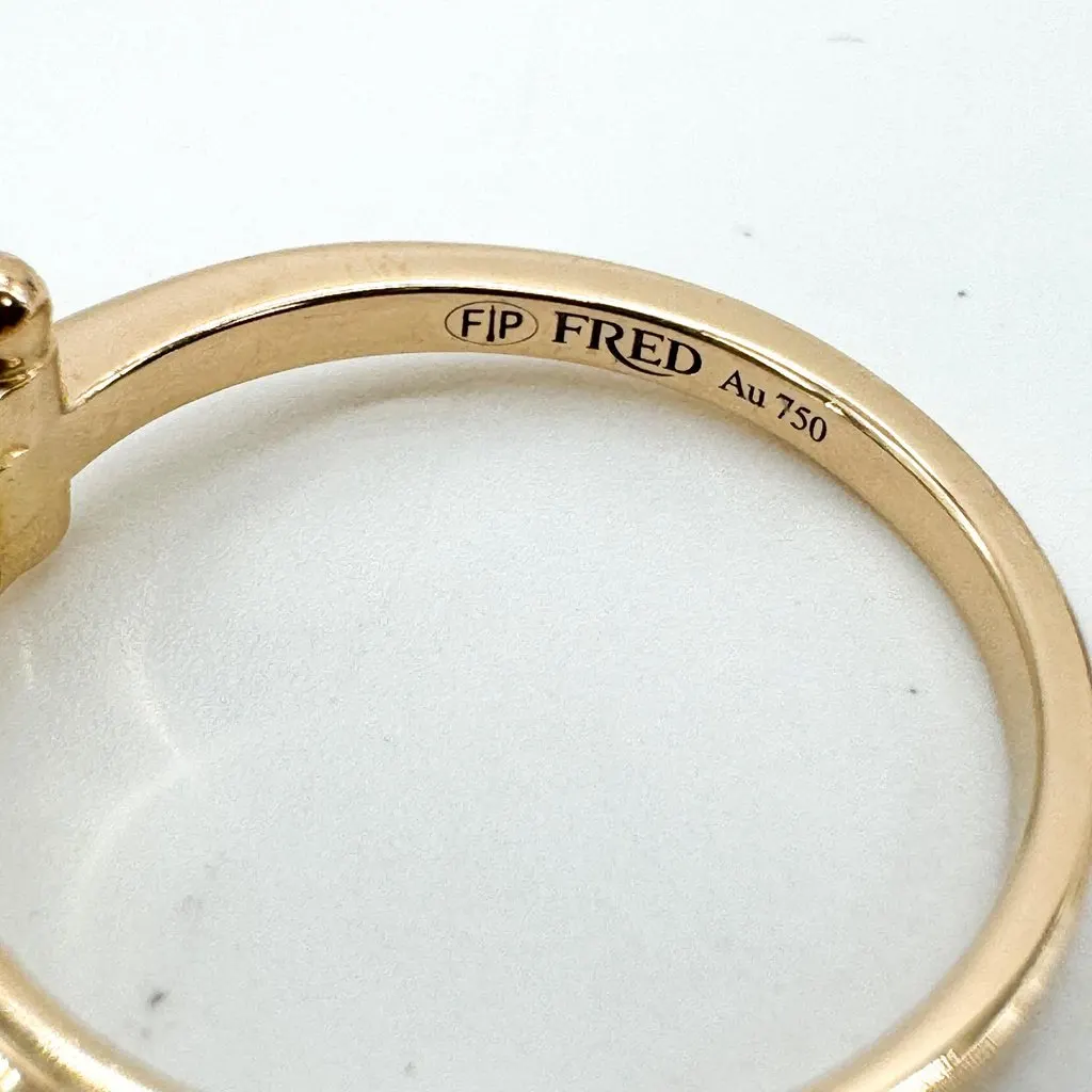 Fred Force 10 Ring Medium Model 18K Pink Gold with Diamonds MultiColor Very good - Inside View